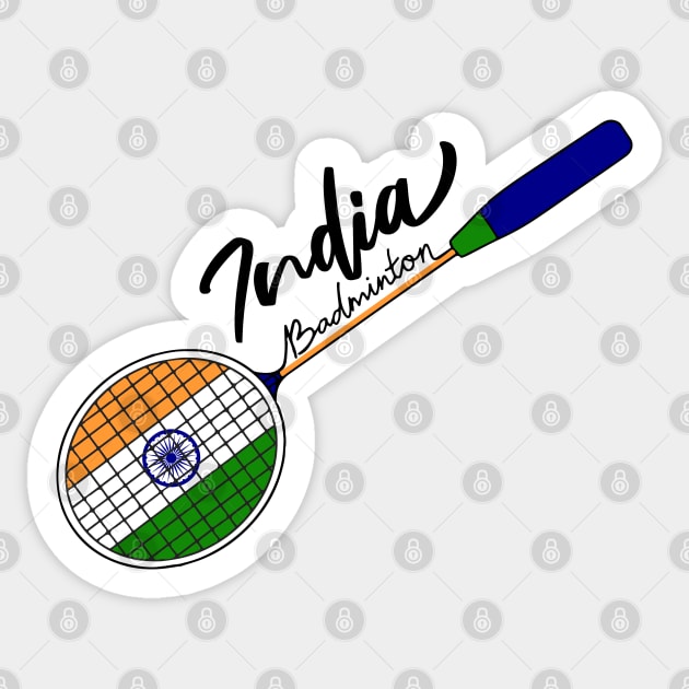 India Badminton Pride Racquet Sports (India) Flag Support India Badminton Sticker by Mochabonk